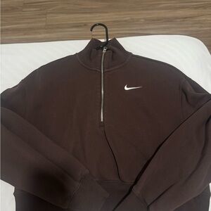 Nike Chocolate Zip-Up Sweater